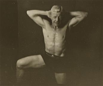ARNOLD GENTHE (1869-1942) A suite of 10 photographs of Captain Eric Ericson displaying physical prowess. April 7, 1934.